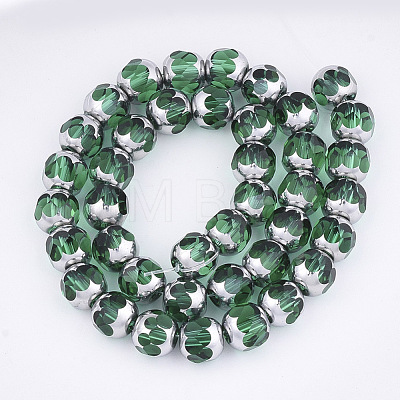 Electroplate Glass Beads Strands X-EGLA-T019-02E-1