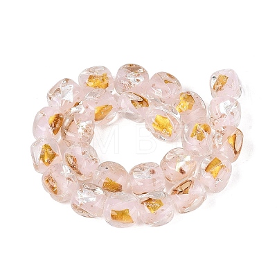 Handmade Gold & Silver Foil Glass Beads FOIL-Q003-01A-1