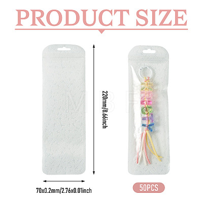 50Pcs PP Plastic Watchband Storage Resealable Bags ABAG-TADJ0003-01B-1