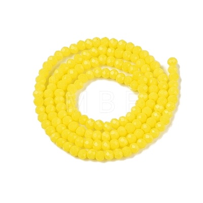 Opaque Solid Color Imitation Jade Glass Beads Strands EGLA-A044-P1mm-D04-1