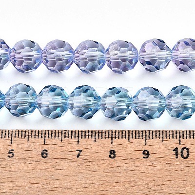 Baking Paint Transparent Glass Beads Strands DGLA-A035-T10mm-A06-1