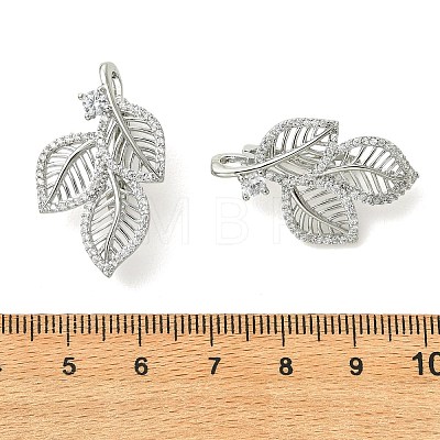 SHEGRACE Brass Micro Pave Clear Cubic Zirconi Twister Clasps XGRQ6B476-885P-1