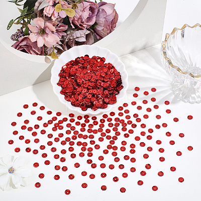 6000Pcs Plastic Paillette Beads PVC-PA0001-01B-1