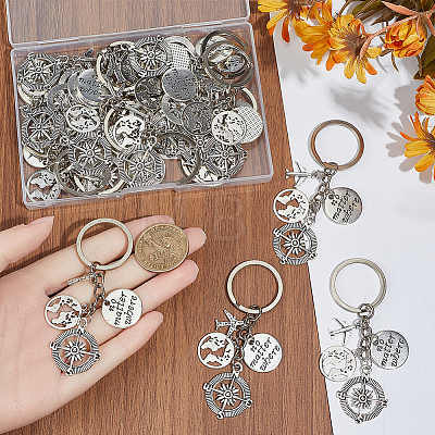 20Pcs Travel Theme Alloy Keychain KEYC-SC00022-1