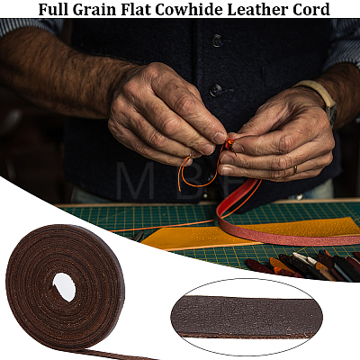 Gorgecraft 5M Flat Cowhide Leather Cord WL-GF0001-22B-02-1