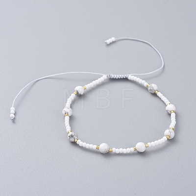Adjustable Braided Bead Bracelets BJEW-JB04902-1