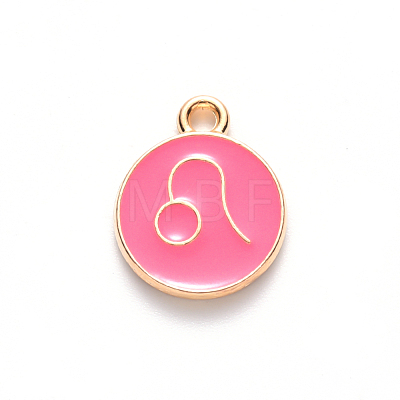 Alloy Enamel Pendants X-ENAM-S124-01B-03G-1