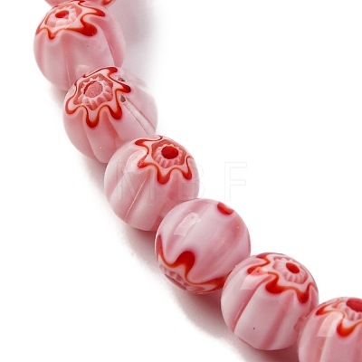 Handmade Millefiori Lampwork Beads Strands X-LAMP-G164-05C-1