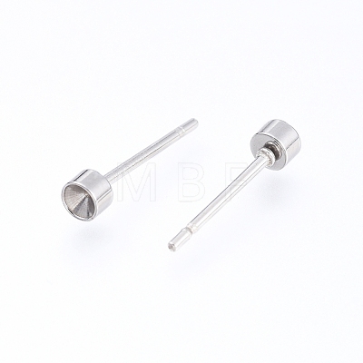 Non-Tarnish 304 Stainless Steel Stud Earring Settings STAS-I088-H-06P-1