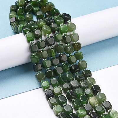 Natural Green Jasper Beads Strands G-K323-03-1