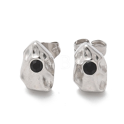 304 Stainless Steel Stud Earrings EJEW-F361-08P-1