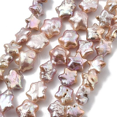 Natural Baroque Keshi Pearl Beads Strands PEAR-P064-04B-01B-1