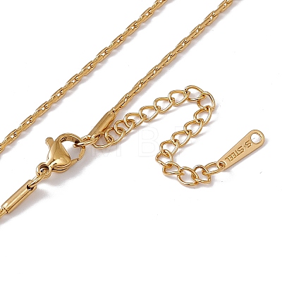 201 Stainless Steel Boston Link Chain Necklace for Men Women NJEW-P268-A31-2X5-1