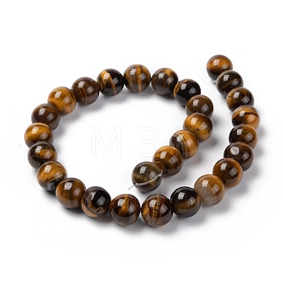 Natural Tiger Eye Round Bead Strands G-R200-14mm-1