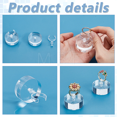 Acrylic Single Ring Display Stands ODIS-WH0099-253-1