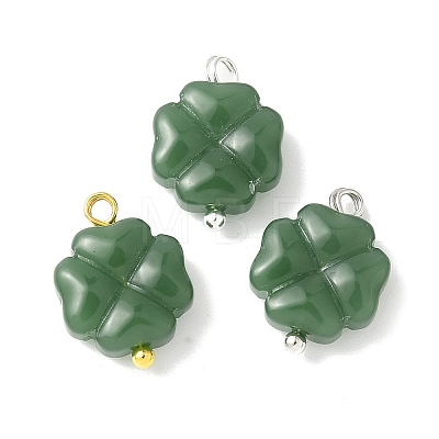 3Pcs 3 Colors Spray Painted Glass Pendants PALLOY-JF03522-02-1