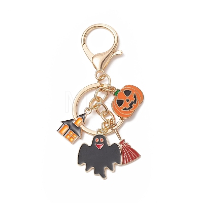 Halloween Theme Alloy Enamel Keychains KEYC-TA00012-1