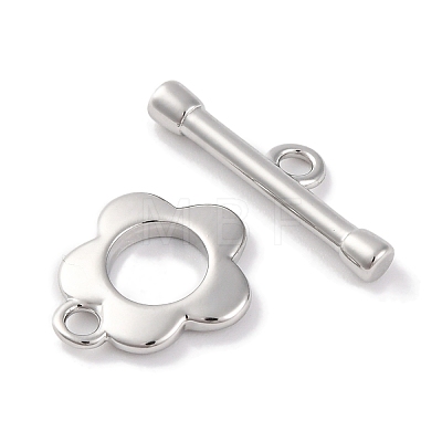 Rack Plating Eco-Friendly Brass Toggle Clasps KK-S403-14P-1