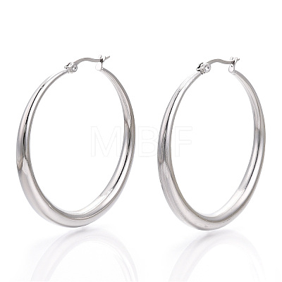 201 Stainless Steel Big Hoop Earrings for Women EJEW-N052-04D-01-1