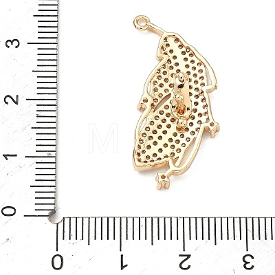 Feather Brass Micro Pave Cubic Zirconia Enhancer Shortener Bails KK-F934-07A-G-1
