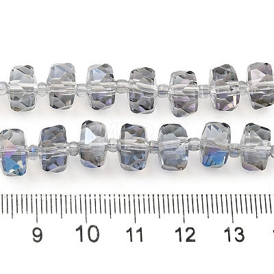 Transparent Electroplate Glass Beads Strands EGLA-P062-01A-HR01-1