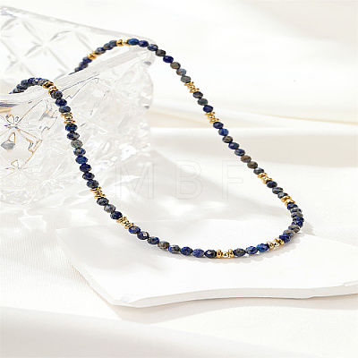 Natural Lapis Lazuli Beaded Necklaces for Women KA0381-1