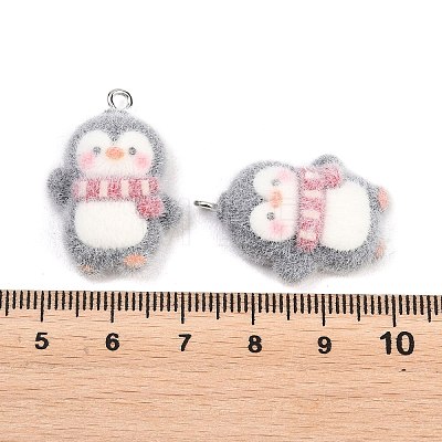 Flocking Opaque Resin Pendants RESI-P053-03C-P-1