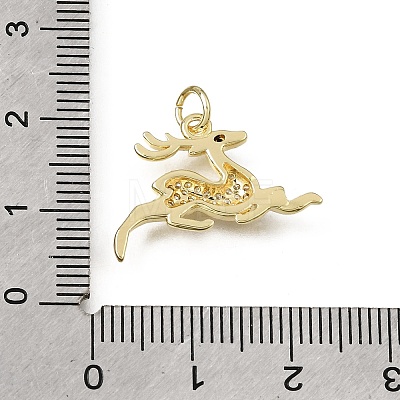 Brass Micro Pave Black Cubic Zirconia Pendants CU-L001-18G-03-1