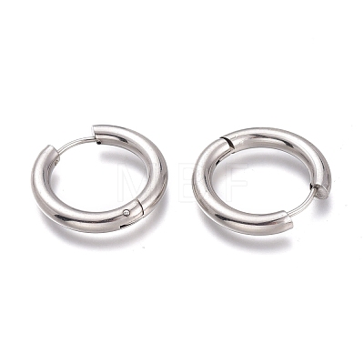 Tarnish Resistant 201 Stainless Steel Huggie Hoop Earrings EJEW-L256-05P-P-1