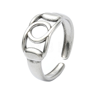 304 Stainless Steel Cuff Rings for Women RJEW-M019-47G-1