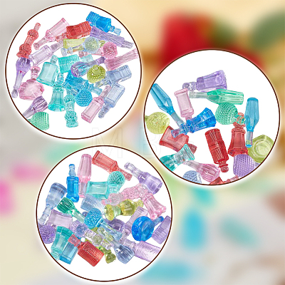 CRASPIRE 100Pcs Plastic Beads KY-CP0001-14-1