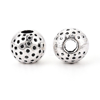 Textured Tibetan Style Alloy Beads PALLOY-T093-30AS-1