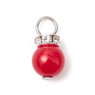 Imitation Pearl Acrylic Charms PALLOY-JF03324-01-1