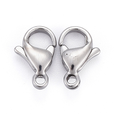 304 Stainless Steel Lobster Claw Clasps X-STAS-AB11-1