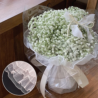 Polyester Flower Bouquet Wrapping Mesh Paper DIY-WH0542-37C-1