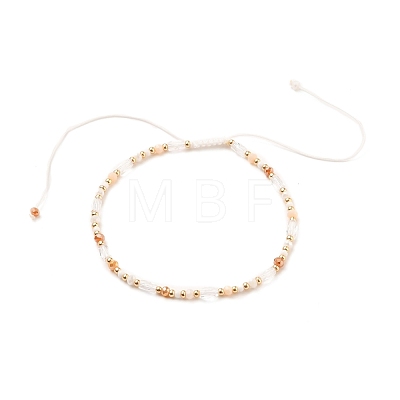 Adjustable Nylon Thread Braided Beads Bracelets BJEW-JB05584-1