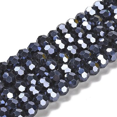 Electroplate Opaque Glass Beads Strands LS-EGLA-A035-P8mm-A18-1
