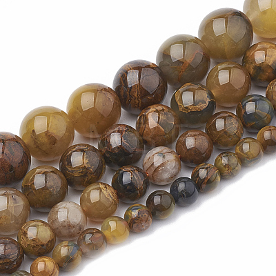 Natural Pietersite Beads Strands G-S333-8mm-010-1