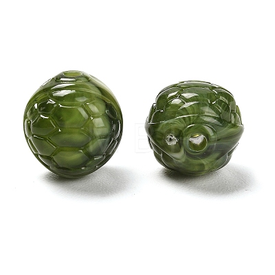 Two-tone Opaque Acrylic Beads OACR-G037-02G-1