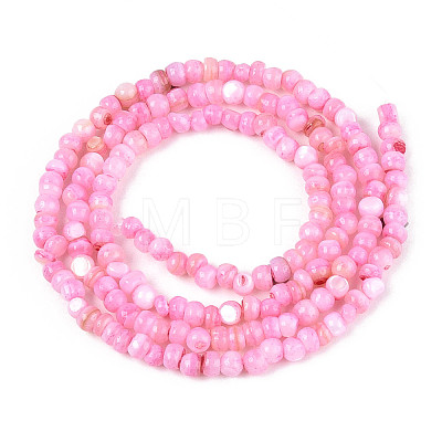 Natural Freshwater Shell Dyed Beads Strands SHEL-T020-29B-07-1