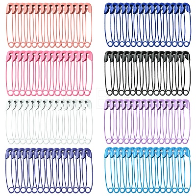 200Pcs 8 Colors Iron Safety Pins FIND-FS0002-78-1
