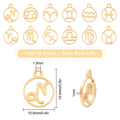 201 Stainless Steel Charms STAS-SC0001-70G-1