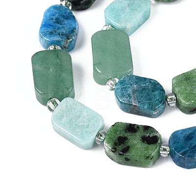 Natural Ruby in Zoisite & Flower Amazonite & Green Aventurine & Apatite Beads Strands G-N358-02A-06-1