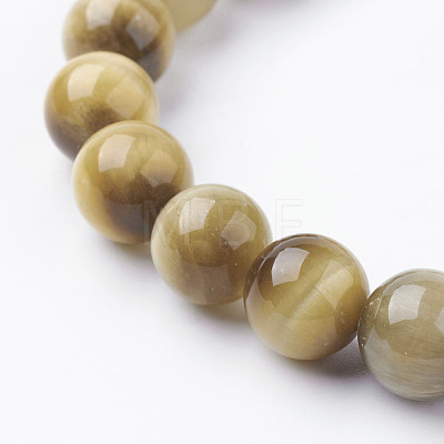 Natural Gold Tiger Eye Beads Strands G-C076-10mm-1AA-1