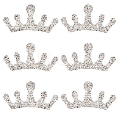 Crown Self Adhesive Rhinestone Appliques DIY-WH0349-70-1