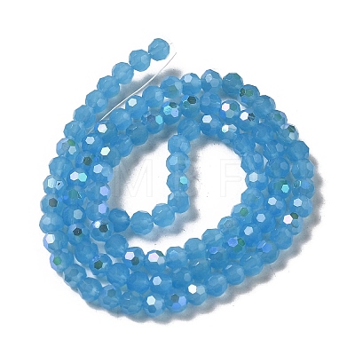 Imitation Jade Glass Beads Strands X-EGLA-A035-J4mm-L07-1