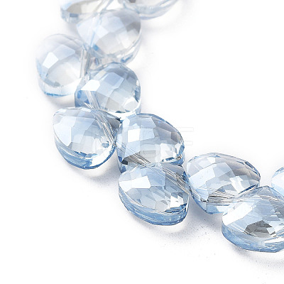 Electroplate Triangle Glass Beads Strands EGLA-A036-11A-PL03-1