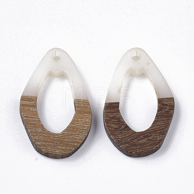 Resin & Walnut Wood Pendants RESI-T023-A-17H-1