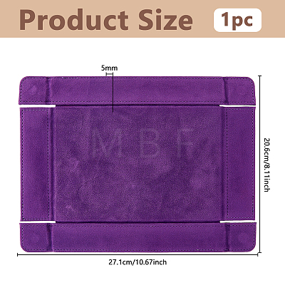 Desktop PU Leather Magnetic Storage Trays for Keys Trinkets Small Items CON-WH0107-138B-1
