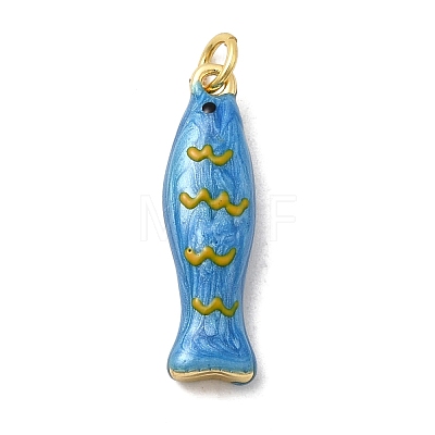 Brass Enamel Pendants KK-H092-08G-03-1
